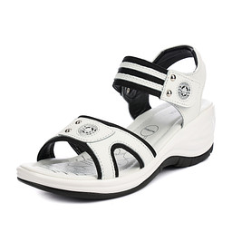 40-31WA-579VS Туфли летние женские кож.спилок-текстиль/и.кожа бел-черн, Marisetta