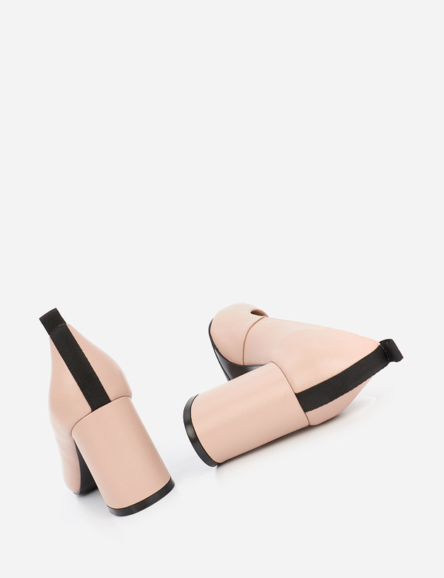Розовые женские туфли на устойчивом каблуке MASCOTTE 99-123911-3583M | ракурс 7