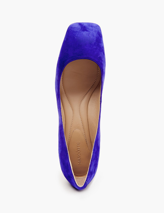 Темно-фиолетовые женские туфли из велюра MASCOTTE 175-3182612-0603 | ракурс 4