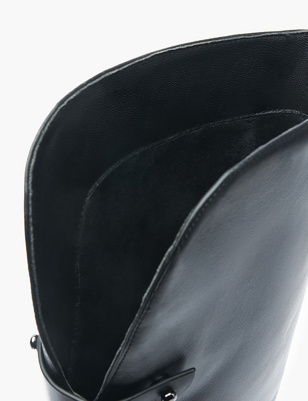 Черные женские сапоги на низком каблуке MASCOTTE 233-2260222-3100M | ракурс 7