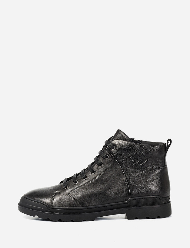 Черные мужские ботинки с логотипом MASCOTTE 58-124222-0102 | ракурс 2