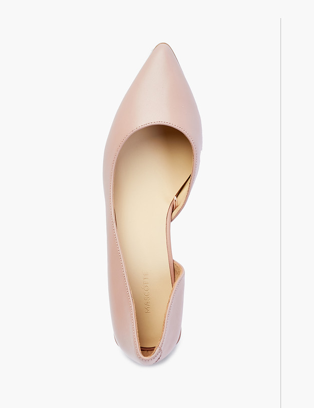Розовые женские туфли на фактурном каблуке MASCOTTE 126-212611-0508 | ракурс 5