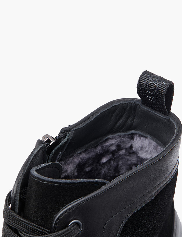 Черные мужские зимние ботинки MASCOTTE 22-3253434-0102 | ракурс 6
