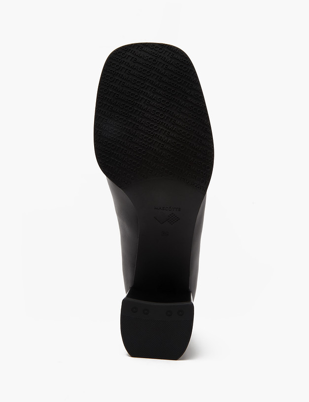 Черные женские полуботинки на каблуке MASCOTTE 234-410111-0502 | ракурс 7
