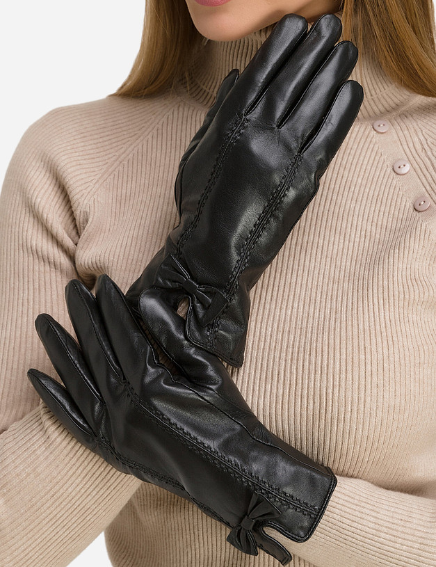 Черные женские перчатки MASCOTTE 717-0205-0502 | ракурс 4