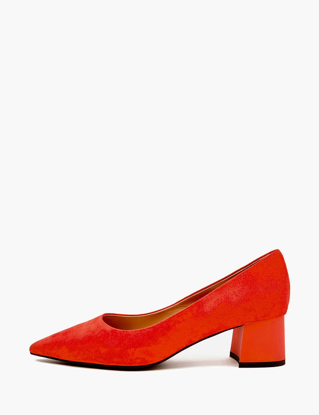 Красные женские туфли на невысоком каблуке MASCOTTE 172-4122812-4639M | ракурс 3