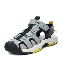 109-21BO-025TT Туфли летние мальчиковые текстиль-и.кожа/текстиль черн-серый, ZENDEN first