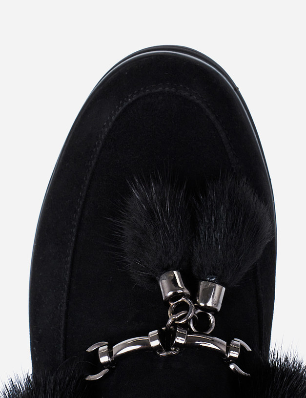 Черные женские ботинки с мехом MASCOTTE 99-0288235-3605M | ракурс 6