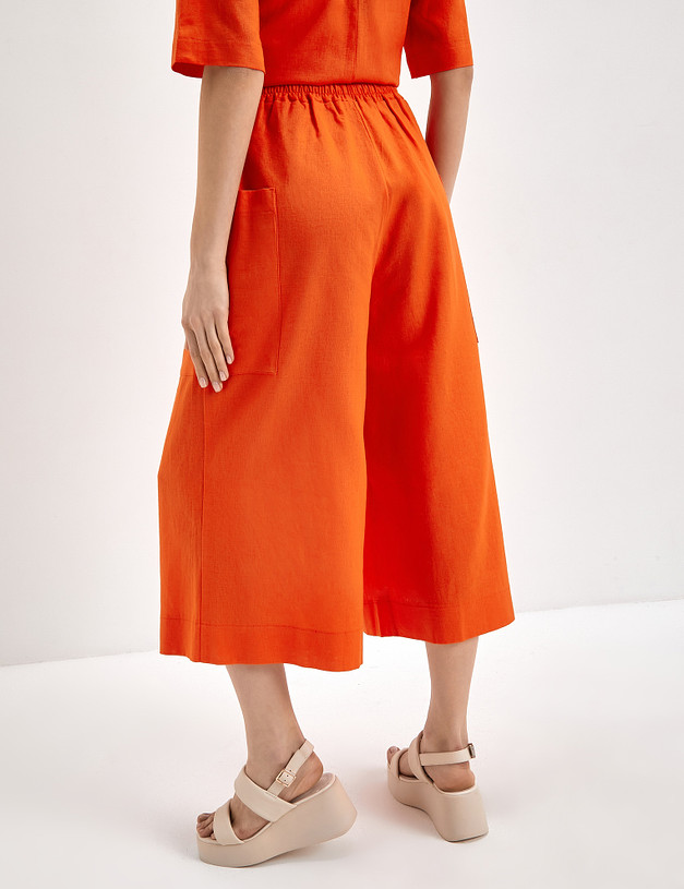 Оранжевые женские брюки-кюлоты MASCOTTE 790-3116-2713 | ракурс 6