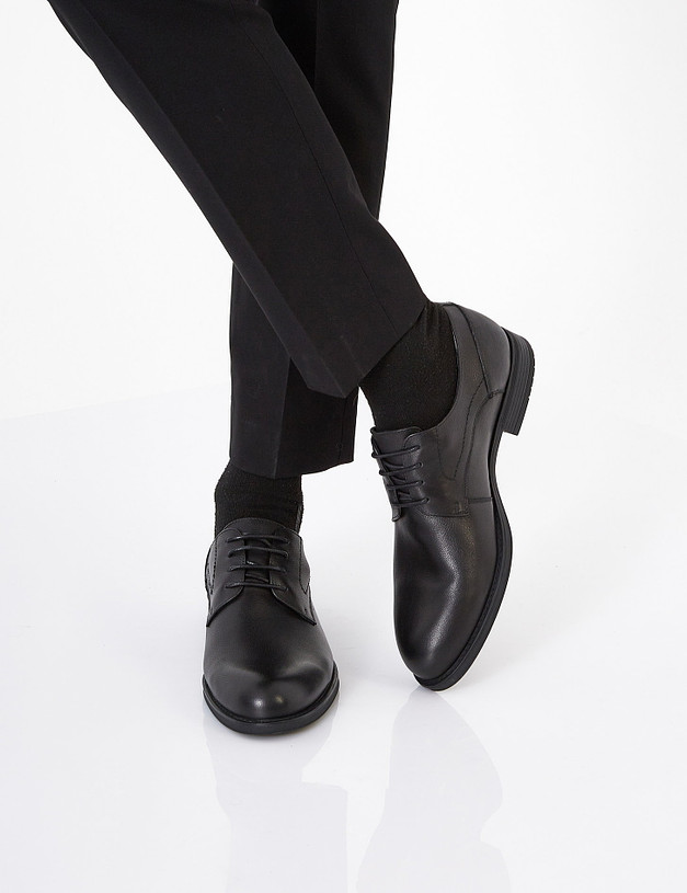 Черные мужские туфли MASCOTTE 128-121619-0102 | ракурс 1