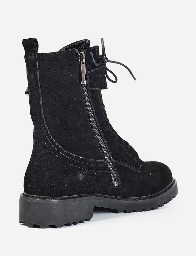 Черные велюровые женские ботинки MASCOTTE 99-9240835-3205M | ракурс 3