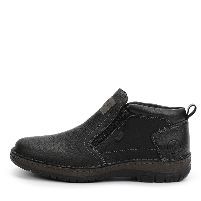 Черные мужские кожаные ботинки Rieker