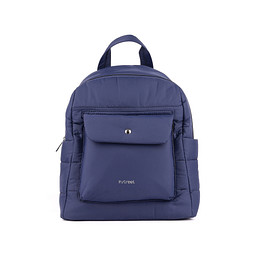 CS-41BWC-015 Рюкзак женский текстиль-и.кожа/текстиль синий-черн, M, INSTREET