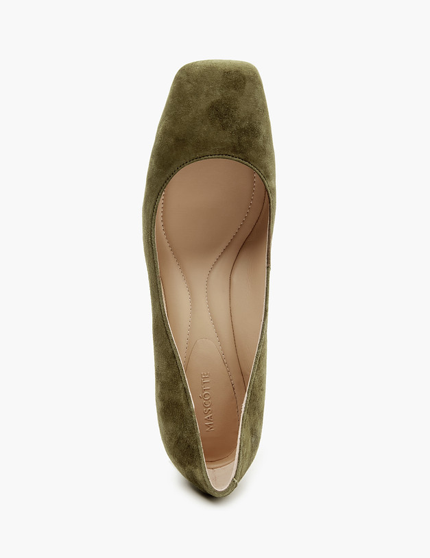 Оливковые женские туфли на низком каблуке MASCOTTE 175-3182612-0604 | ракурс 4