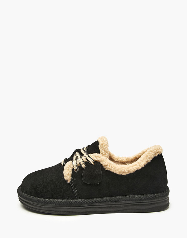 Черные женские зимние полуботинки 13990₽