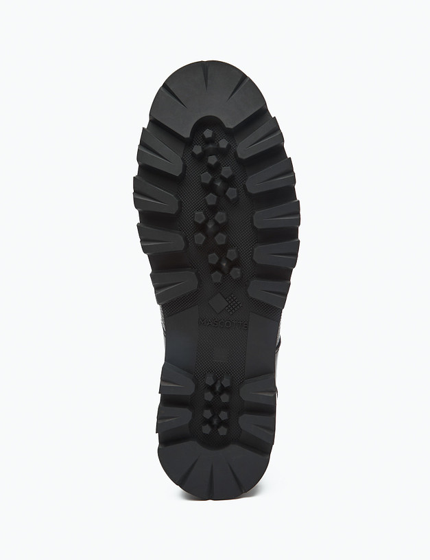 Черные кожаные мужские полуботинки MASCOTTE 128-3273015-0102 | ракурс 5