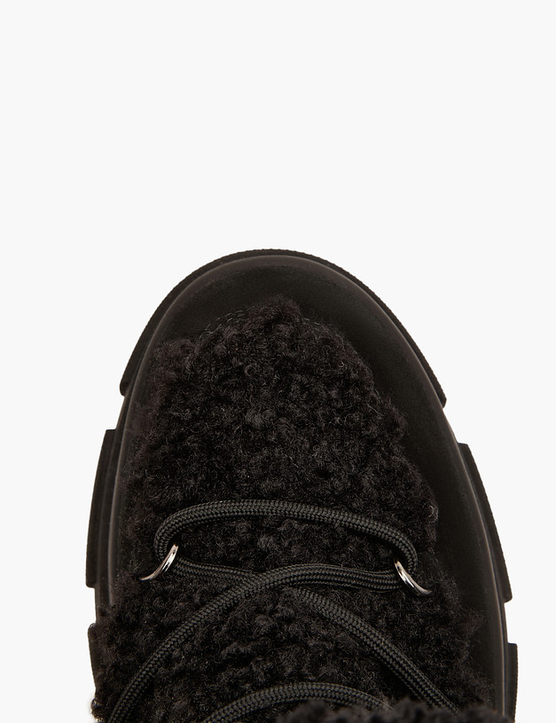 Черные женские ботинки на меху MASCOTTE 233-3201938-0602 | ракурс 4