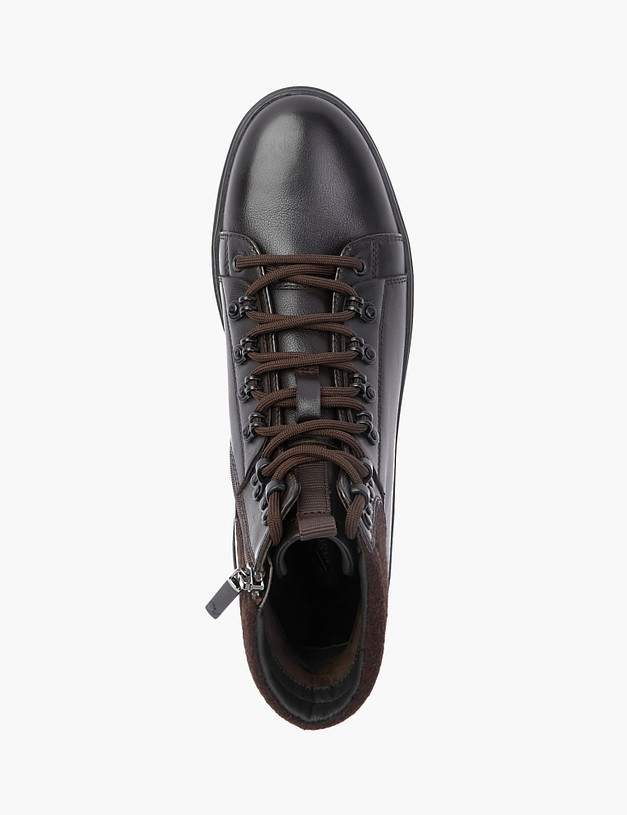Коричневые мужские ботинки с контрастной вставкой MASCOTTE 22-2253123-3109M | ракурс 4