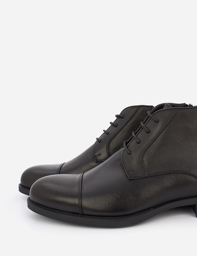 Черные осенние мужские ботинки 128-121621-0102