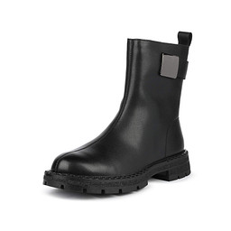 98-42WA-103VN Ботинки женские кож.спилок/шерсть-и.мех черн, Zenden