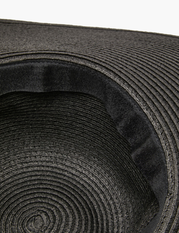 Черная женская плетеная шляпа MASCOTTE 783-4104-1002 | ракурс 4