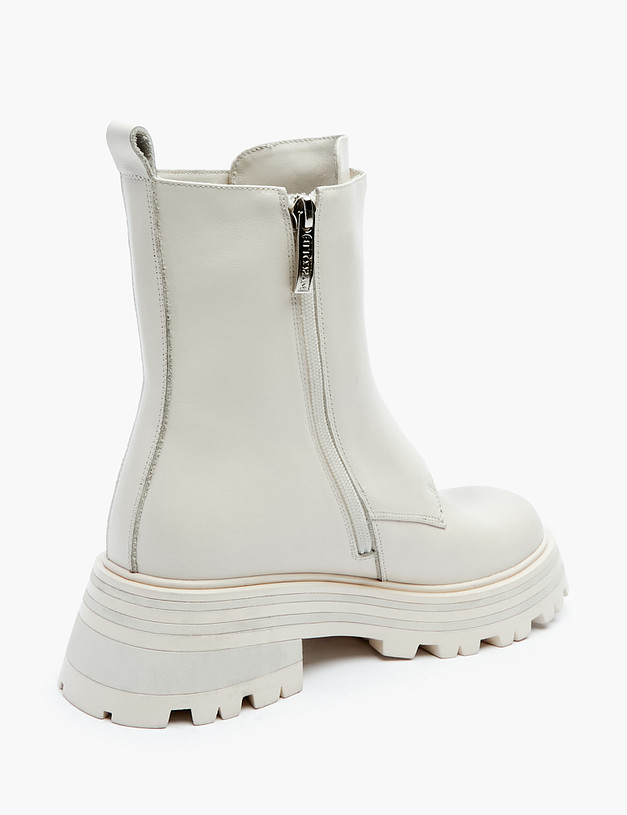 Белые женские ботинки с ремешками MASCOTTE 102-220131-0101 | ракурс 5