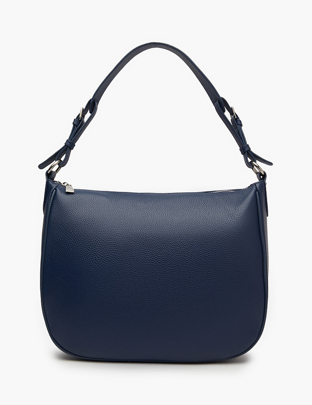 Синяя мягкая женская сумка из кожи MASCOTTE 660-3215-103 | ракурс 2