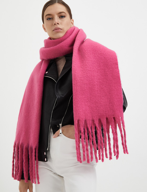 Розовый женский шарф MASCOTTE 766-3224-2406 | ракурс 1