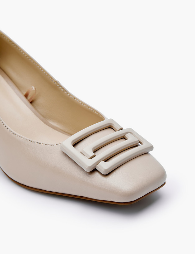 Бежевые кожаные женские туфли MASCOTTE 126-310511-3509M | ракурс 6