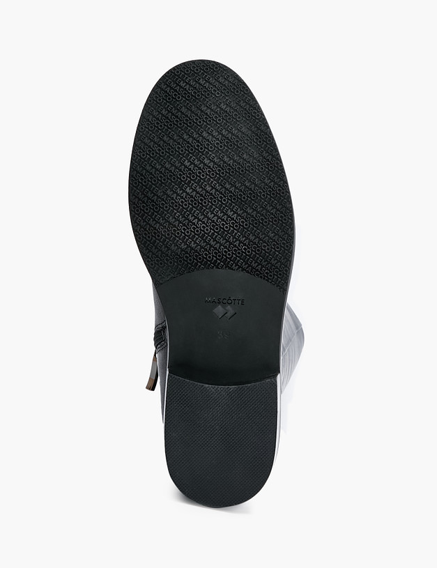 Черные женские сапоги на низком каблуке MASCOTTE 172-2263921-3199M | ракурс 6