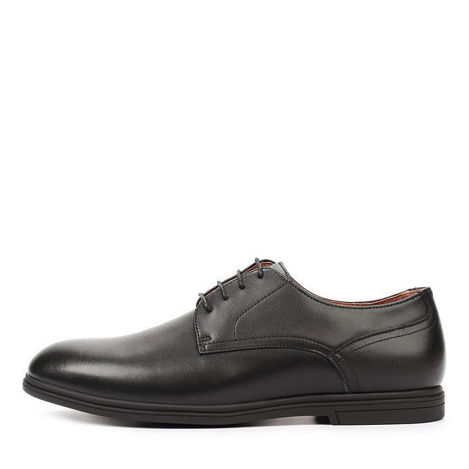 Черные мужские кожаные туфли со шнуровкой Thomas Munz