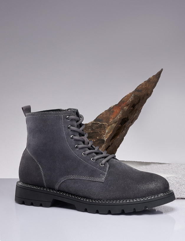 Серые зимние мужские ботинки MASCOTTE 58-3290732-2240M | ракурс 1