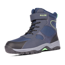17-32BO-981TN Полусапоги для активного отдыха мальчиковые текстиль-и.кожа/шерсть-и.мех синий, Pulse