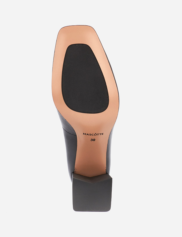 Кожаные женские туфли на устойчивом каблуке MASCOTTE 100-120711-3501M | ракурс 5