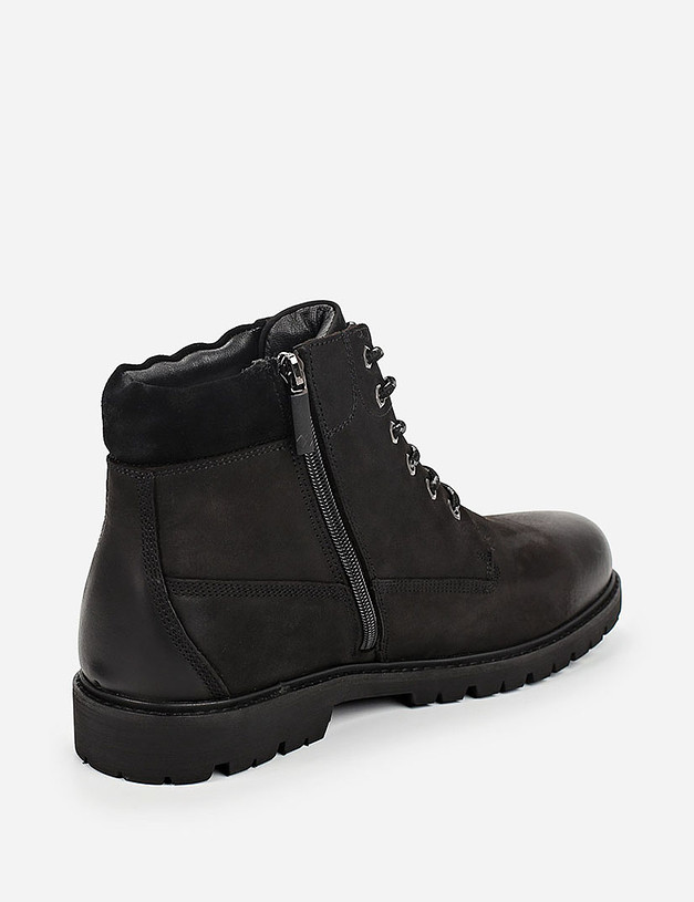 Черные мужские зимние ботинки из нубука MASCOTTE 58-020631-0302 | ракурс 4