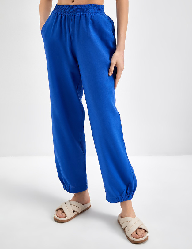 Синие женские брюки-джоггеры MASCOTTE 790-3118-2703 | ракурс 3