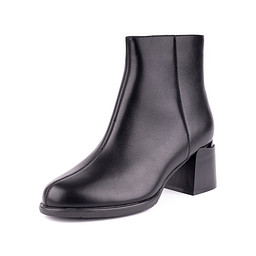 119-32WK-722SR Ботинки женские и.кожа/ворс.ткань черн, INSTREET