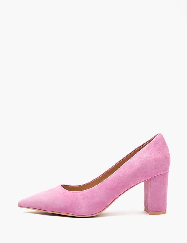 Розовые женские туфли из велюра MASCOTTE 172-4122711-4637M | ракурс 1