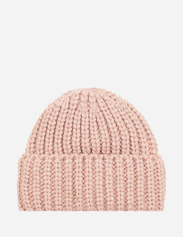 Розовая женская шапка с отворотом MASCOTTE 784-9202-506 | ракурс 2