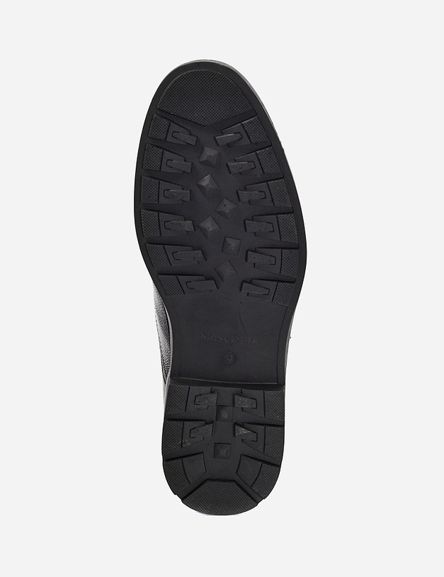 Черные зимние мужские ботинки из кожи MASCOTTE 104-1215133-3180M | ракурс 5