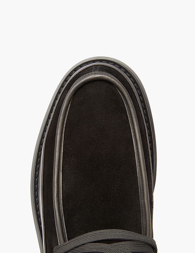 Черные мужские ботинки из кожи и велюра MASCOTTE 22-321322-3205M | ракурс 5