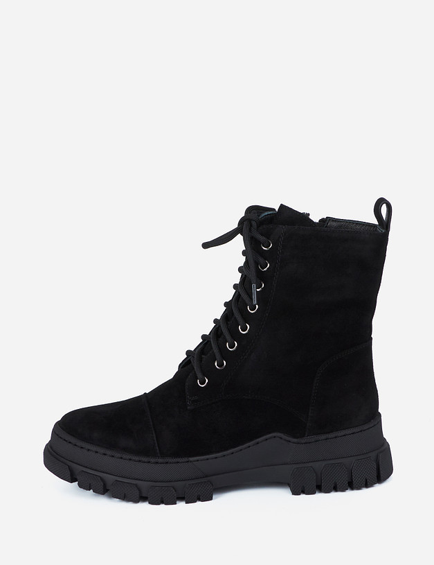 Черные зимние женские ботинки MASCOTTE 233-122631-3605M | ракурс 2