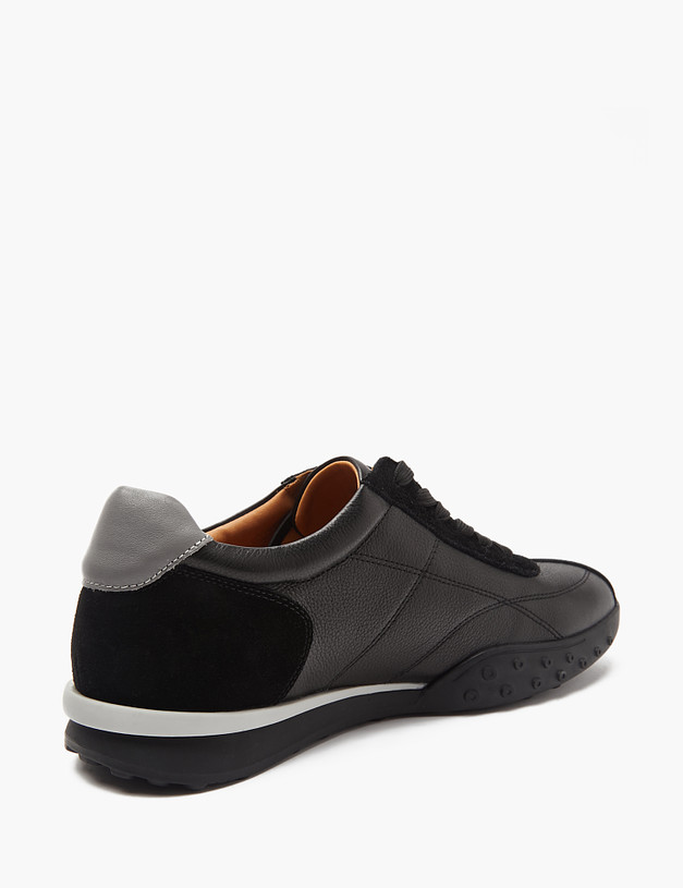 Черные мужские кроссовки с велюровыми вставками  MASCOTTE 22-4192111-0102 | ракурс 3