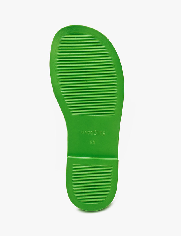 Зеленые лакированные женские сандалии MASCOTTE 94-410211-0704 | ракурс 5