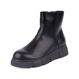 26-32WA-917SN Ботинки женские и.кожа/шерсть-и.мех черн, INSTREET