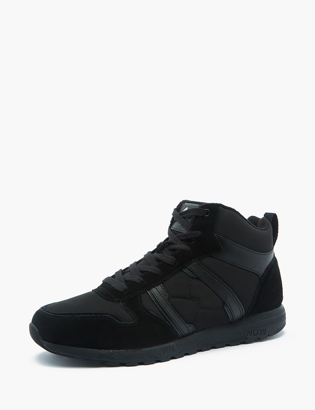 Черные комбинированные мужские ботинки MASCOTTE 189-2215029-0202 | ракурс 2