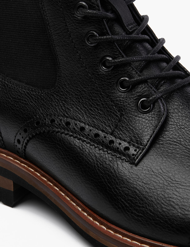 Черные мужские ботинки с контрастной подошвой MASCOTTE 22-222826-0102 | ракурс 6