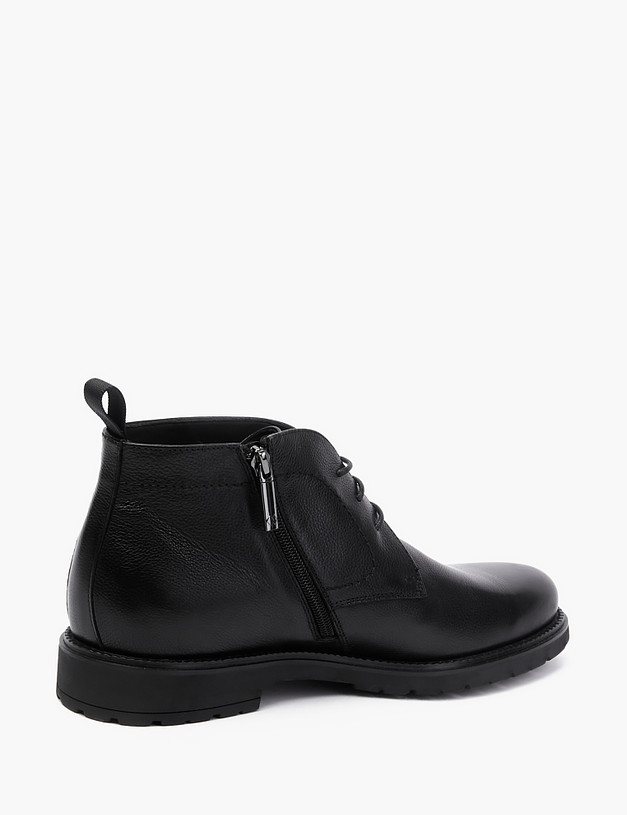 Черные кожаные мужские ботинки MASCOTTE 128-223021-0102 | ракурс 3
