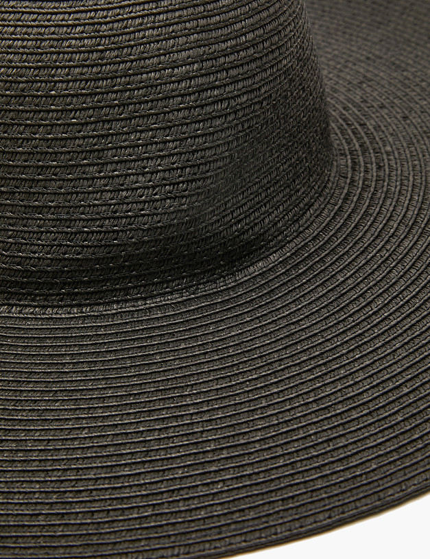 Черная женская плетеная шляпа MASCOTTE 783-4104-1002 | ракурс 3