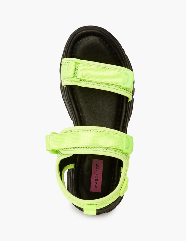 Зеленые женские сандалии на липучке MASCOTTE 234-315511-0218 | ракурс 4